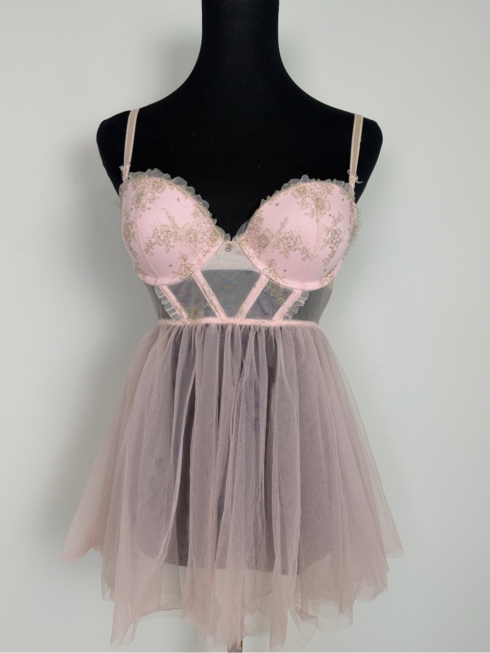 2014 Victoria’s Secret Ballerina Tulle Babydoll 34B